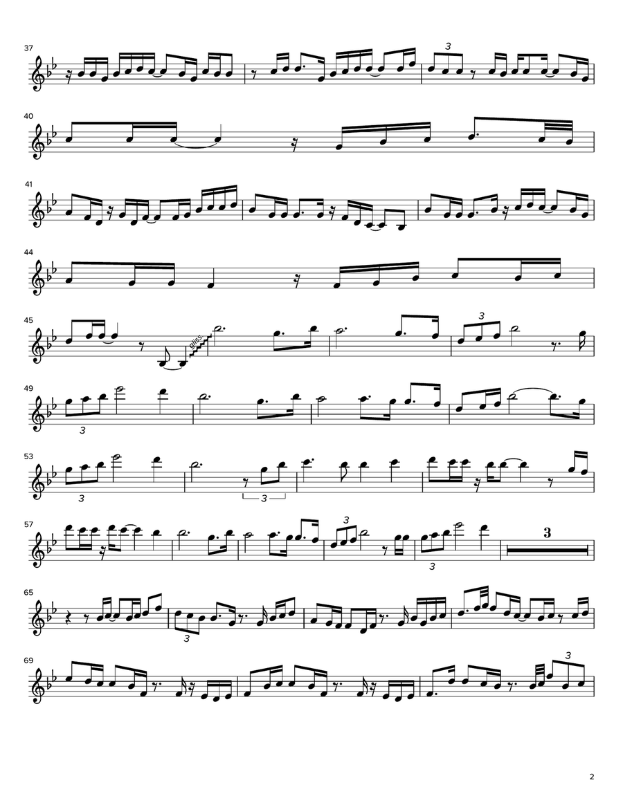 Chandelier Chandelier Alto Saxophone scores gallery preview page 2
