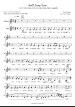 Auld Lang Syne, SA duet or 2 - part choir a cappella