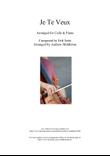Je Te Veux arranged for Cello and Piano