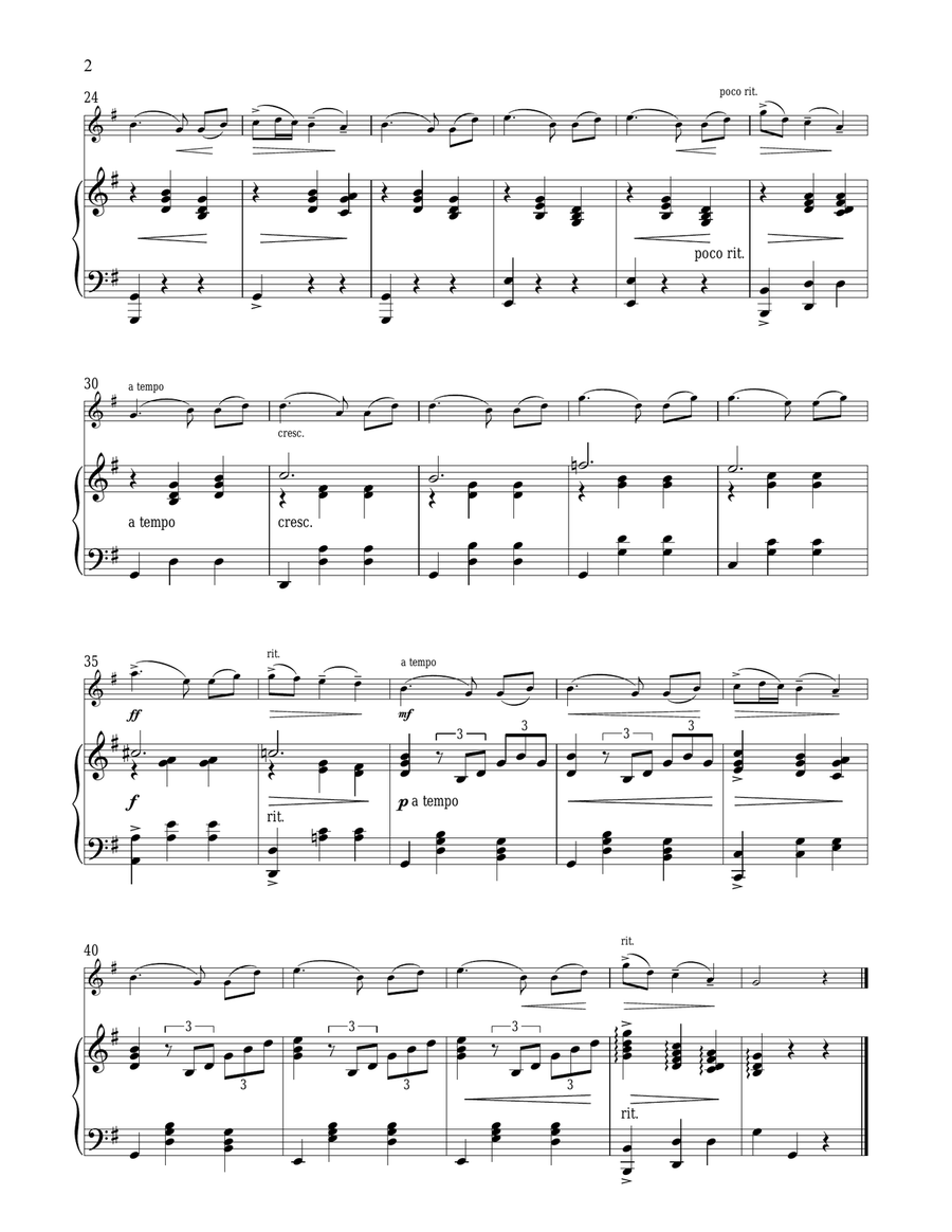 Waltz In A-Flat Major, Op. 39, No. 15 Violin Solo scores gallery preview page 2
