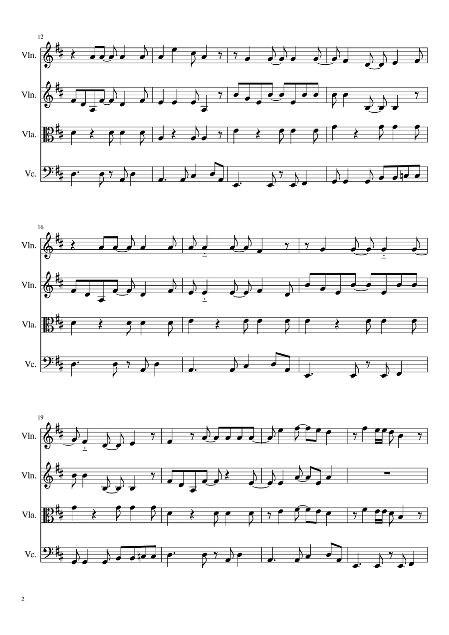 Here Comes Your Man String Quartet scores gallery preview page 2