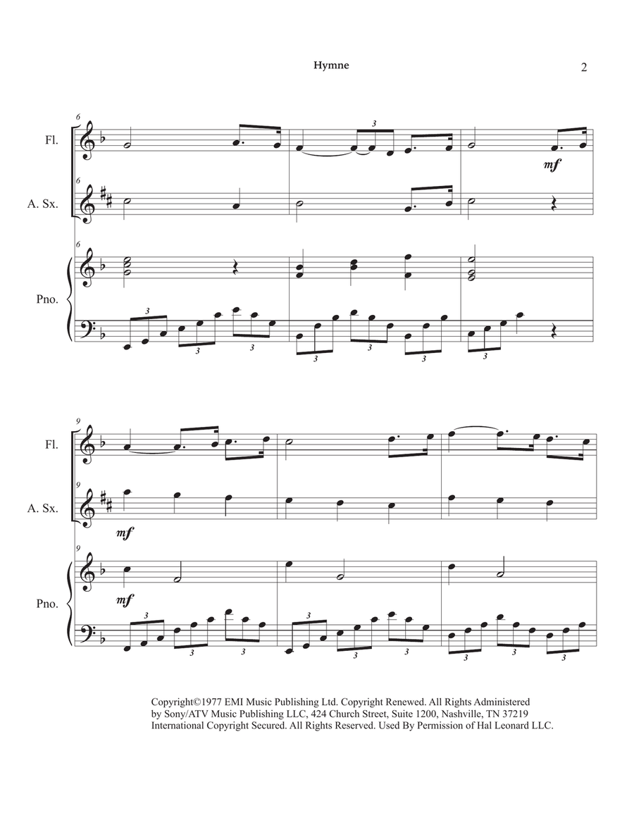 Hymne Small Ensemble scores gallery preview page 6