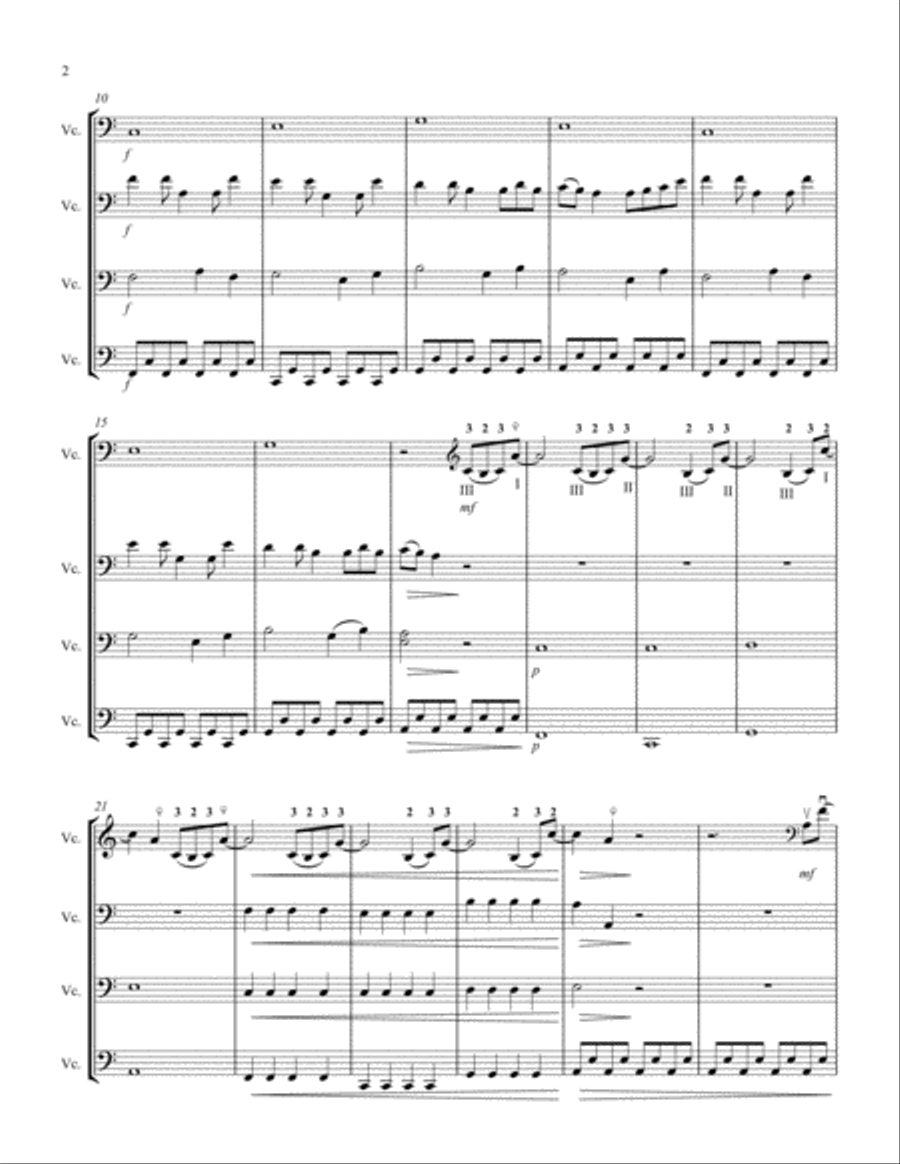 Dragostea Din Tei Cello scores gallery preview page 2