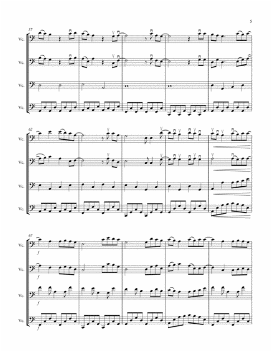 Dragostea Din Tei Cello scores gallery preview page 5