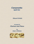 Canzonetta Op28 No2 for Clarinet and Piano