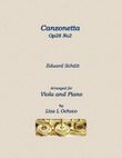 Canzonetta Op28 No2 for Viola and Piano