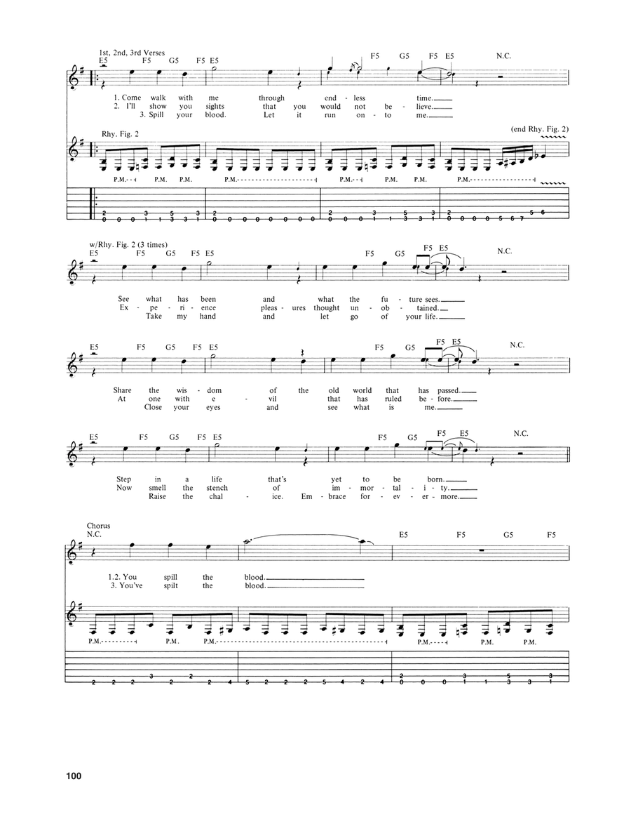 Spill The Blood Spill The Blood Electric Guitar scores gallery preview page 2
