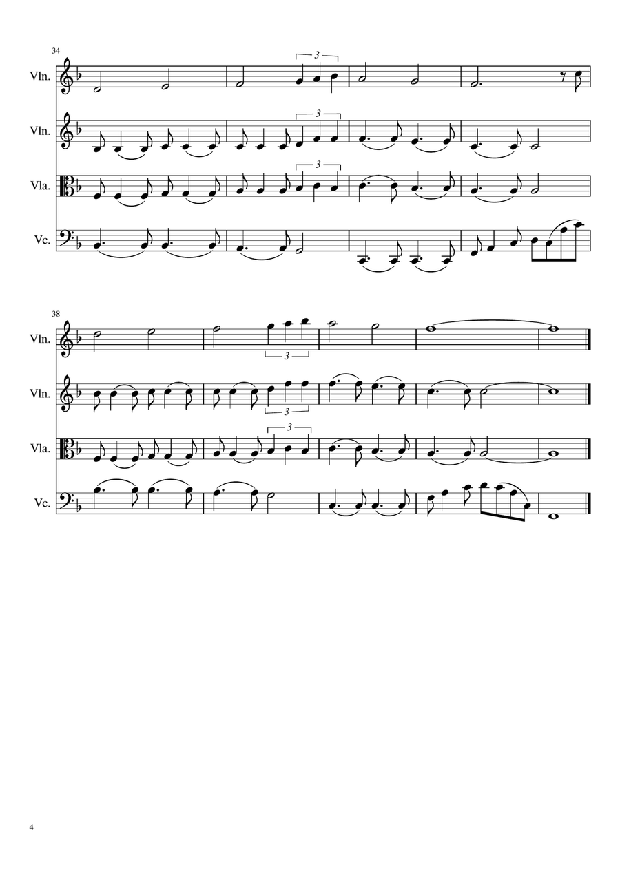 Can't Help Falling In Love String Quartet scores gallery preview page 4