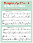 Morgen, Op. 27 no. 4 (in 2 high keys: G, G-flat major)