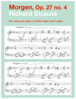 Morgen, Op. 27 no. 4 (in 2 medium keys: G-flat, F major)
