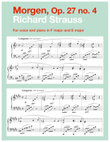 Morgen, Op. 27 no. 4 (in 2 medium keys: F, E major)