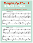 Morgen, Op. 27 no. 4 (in 2 medium keys: E, E-flat major)