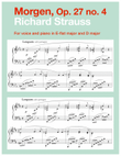 Morgen, Op. 27 no. 4 (in 2 low keys: E-flat, D major)
