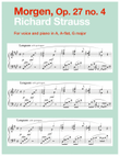Morgen, Op. 27 no. 4 (in 3 high keys: A, A-flat, G major)