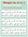 Morgen, Op. 27 no. 4 (in 3 high keys: A-flat, G, G-flat major)