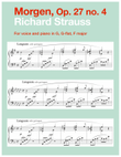 Morgen, Op. 27 no. 4 (in 3 medium keys: G, G-flat, F major)