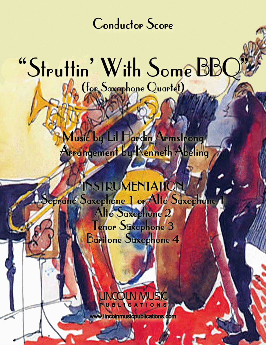 Struttin' With Some Barbecue Saxophone Quartet scores gallery preview page 1