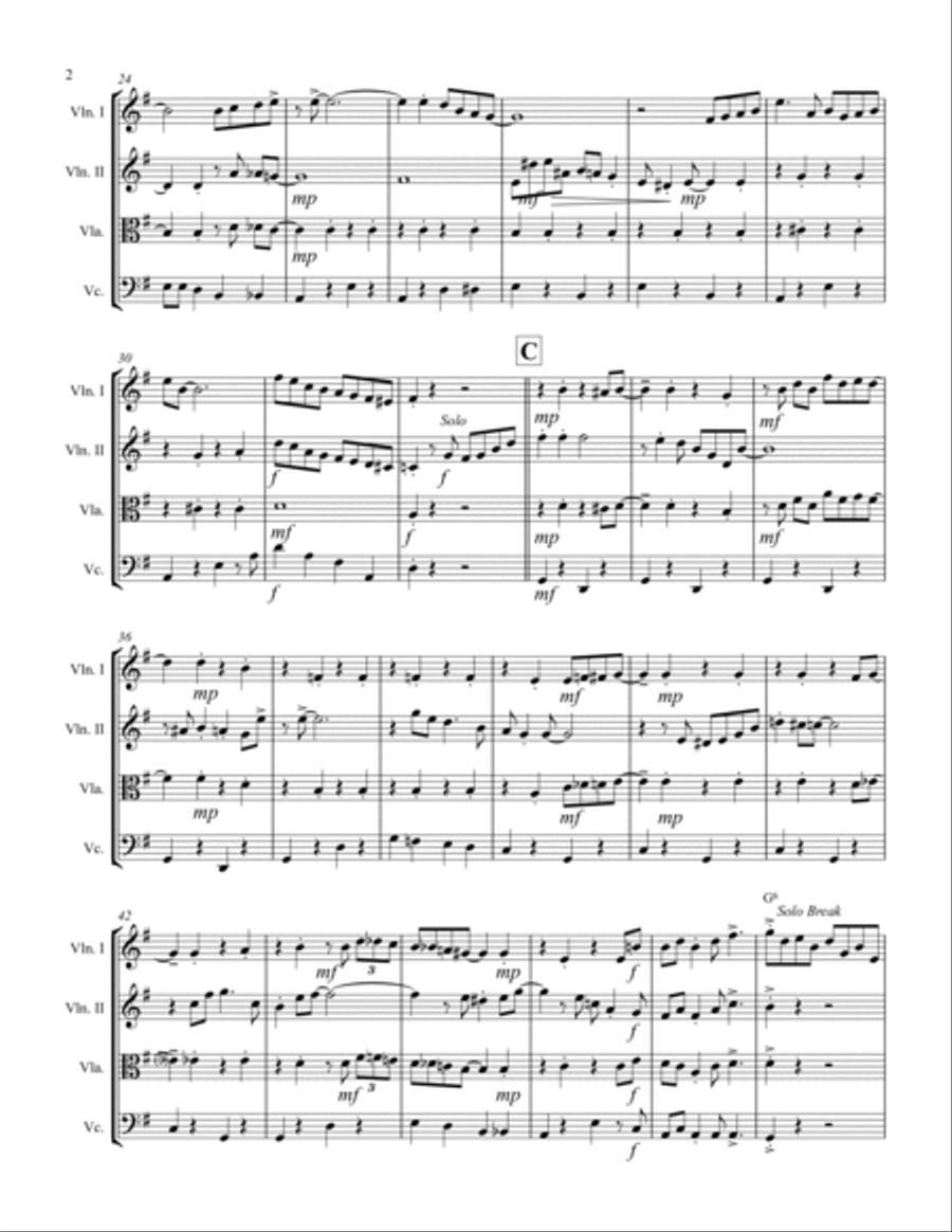 Struttin' With Some Barbecue String Quartet scores gallery preview page 3