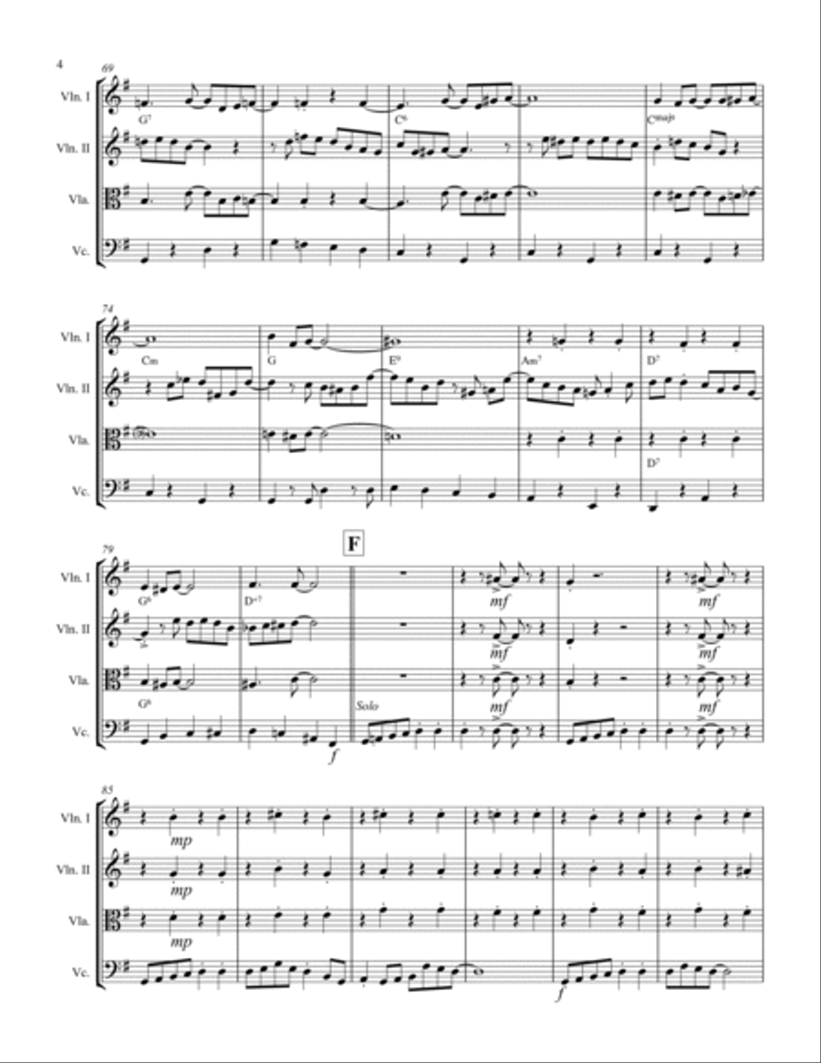 Struttin' With Some Barbecue String Quartet scores gallery preview page 5