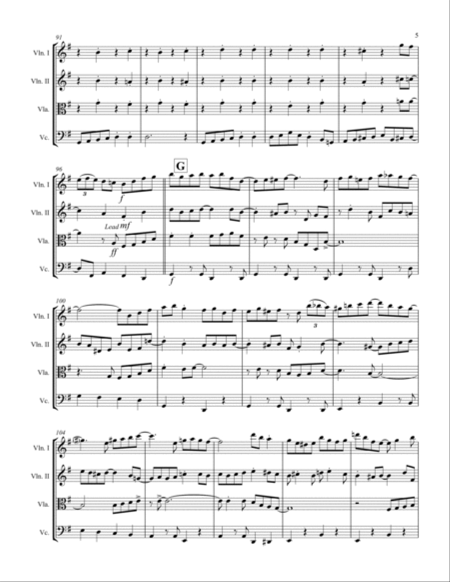 Struttin' With Some Barbecue String Quartet scores gallery preview page 6