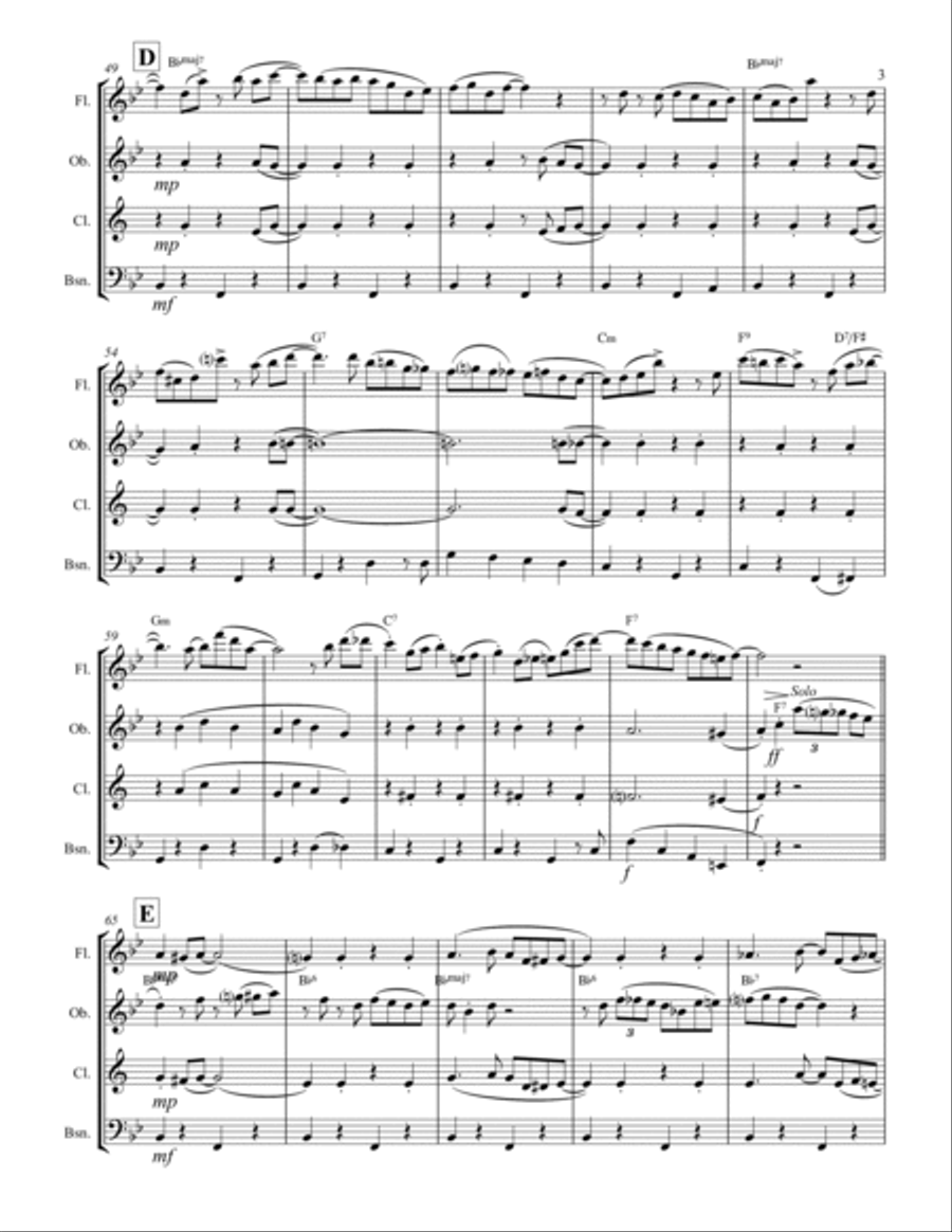 Struttin' With Some Barbecue Woodwind Quartet scores gallery preview page 4