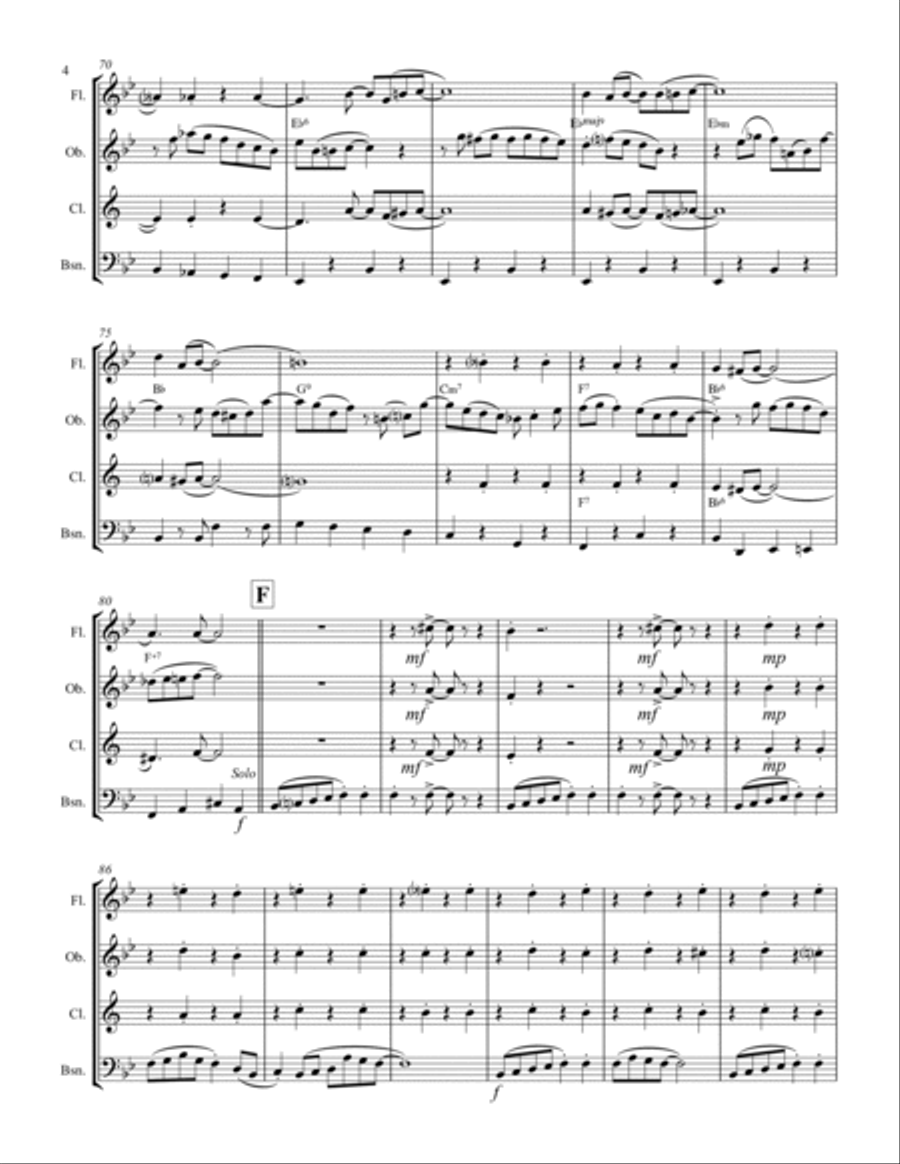 Struttin' With Some Barbecue Woodwind Quartet scores gallery preview page 5