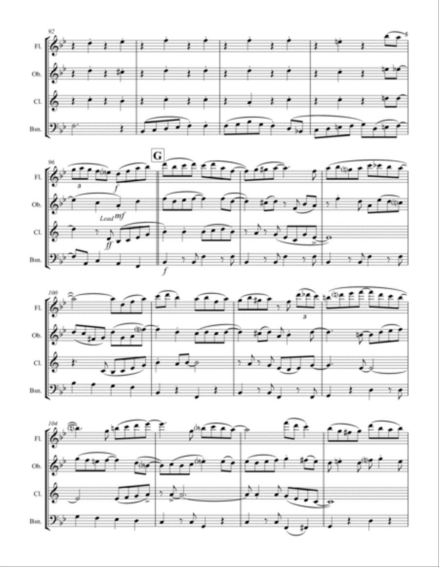 Struttin' With Some Barbecue Woodwind Quartet scores gallery preview page 6