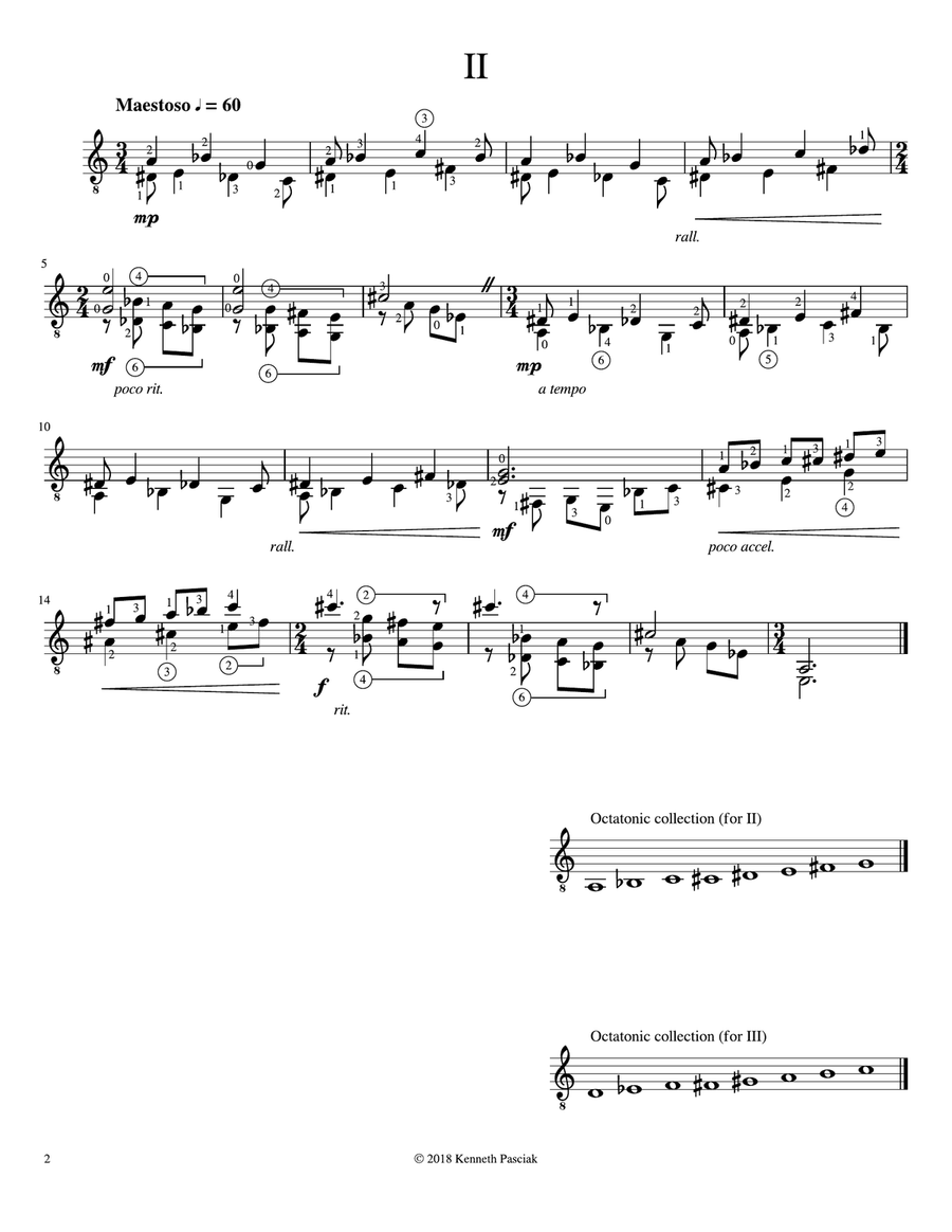 Eight Octatonic Studies for Guitar Chamber Music scores gallery preview page 6