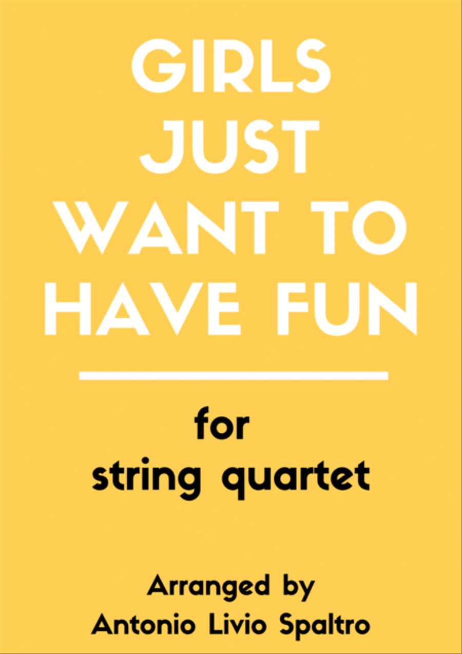 Girls Just Want To Have Fun String Quartet scores gallery preview page 1