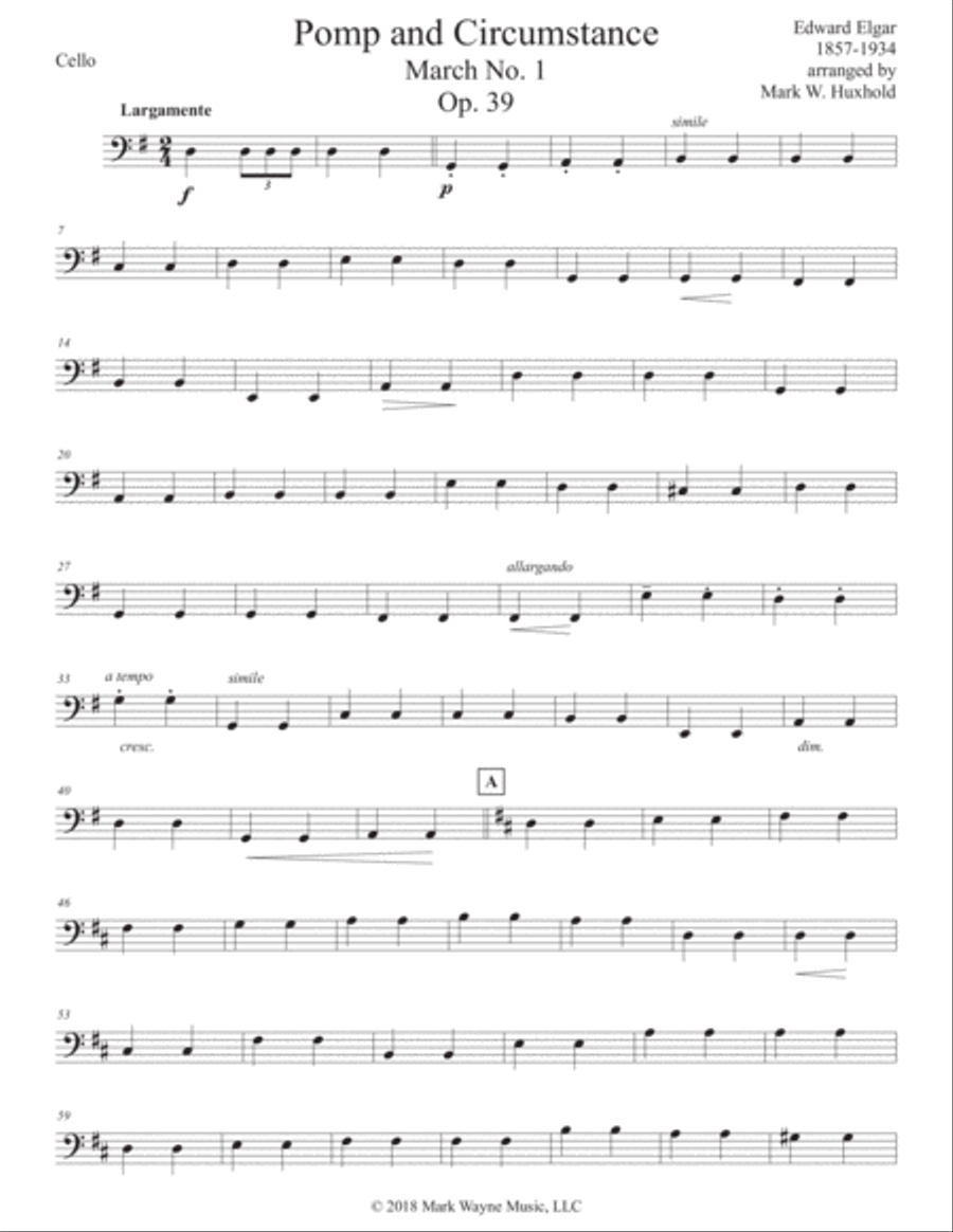 Pomp and Circumstance String Orchestra scores gallery preview page 1