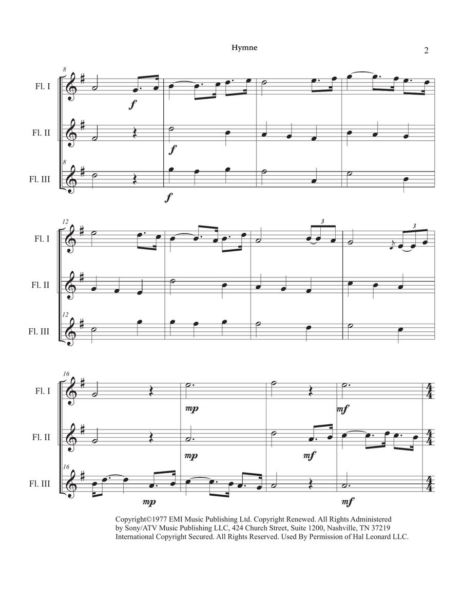 Hymne Woodwind Ensemble scores gallery preview page 6