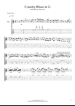 Country blues in G up tempo guitar solo