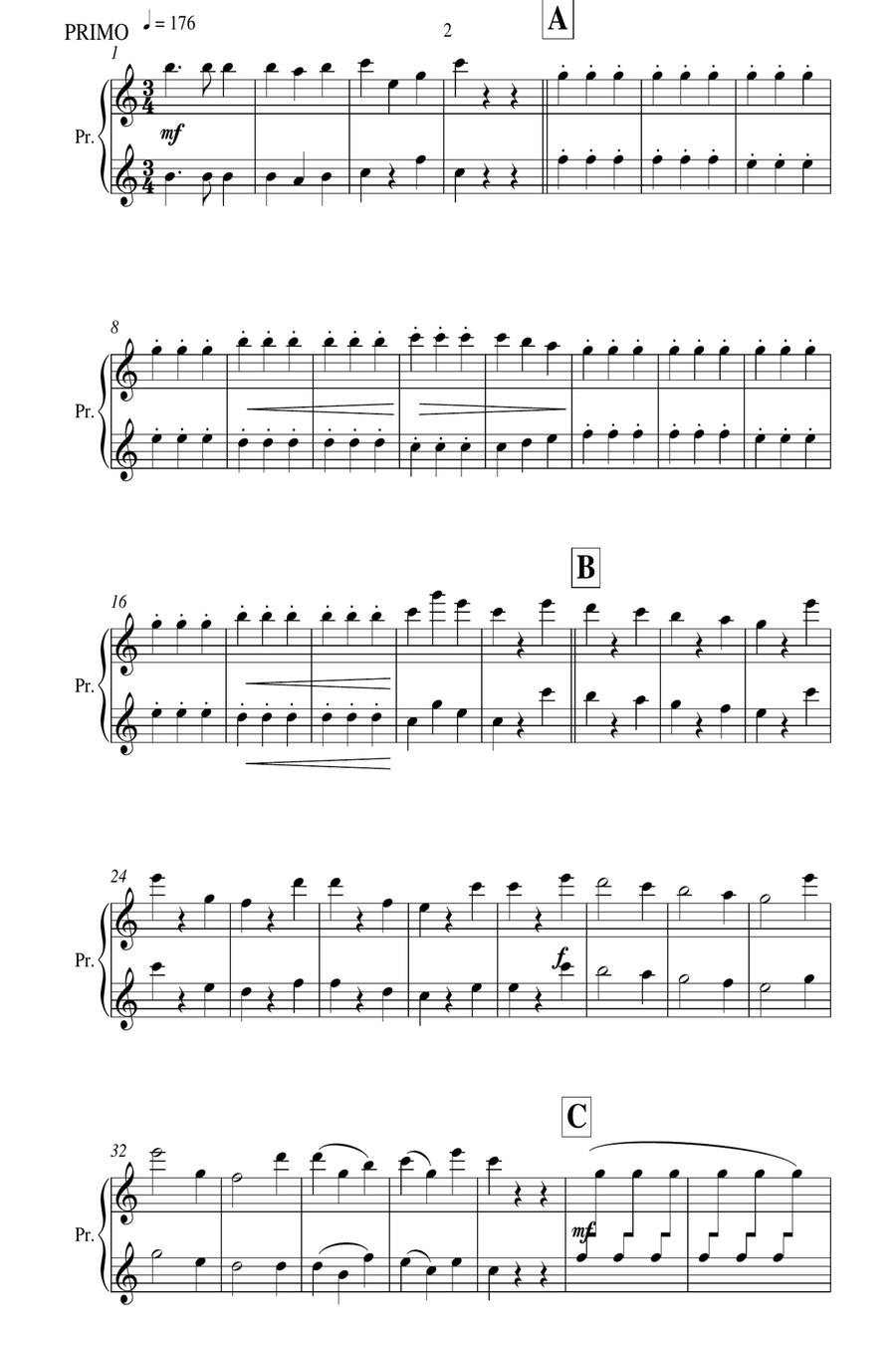 Chopsticks Chopsticks 1 Piano, 4-Hands scores gallery preview page 3