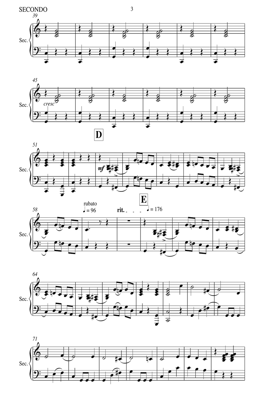 Chopsticks Chopsticks 1 Piano, 4-Hands scores gallery preview page 4