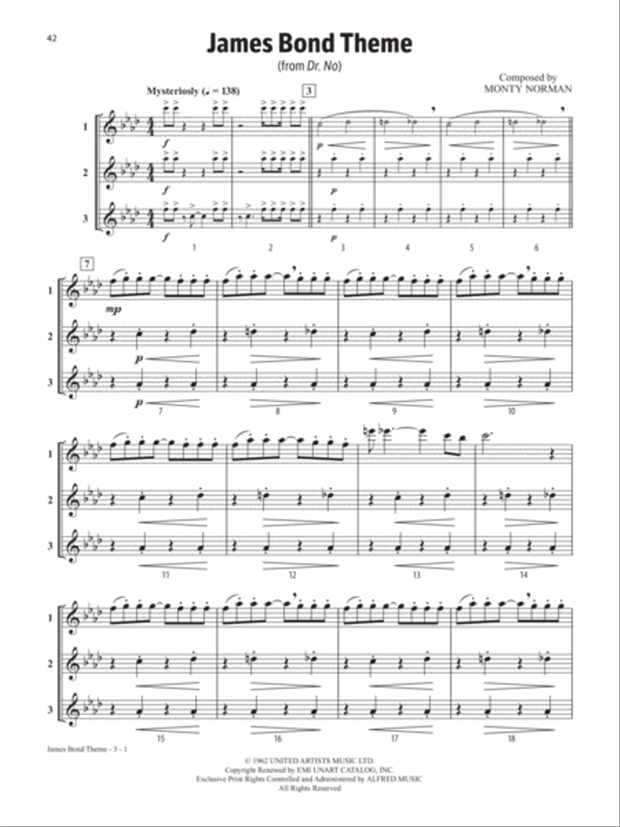 Solos, Duets & Trios for Winds -- Movie Favorites Small Ensemble scores gallery preview page 3