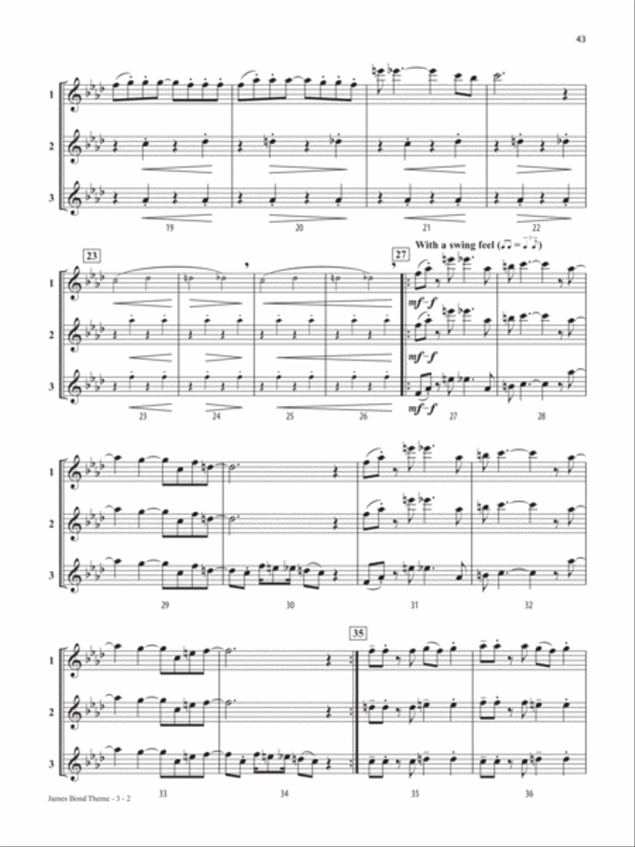 Solos, Duets & Trios for Winds -- Movie Favorites Small Ensemble scores gallery preview page 4