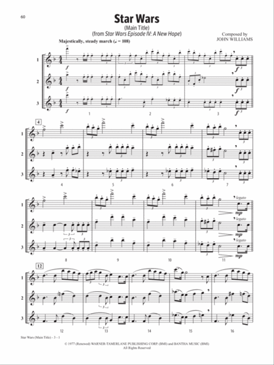 Solos, Duets & Trios for Winds -- Movie Favorites Small Ensemble scores gallery preview page 5