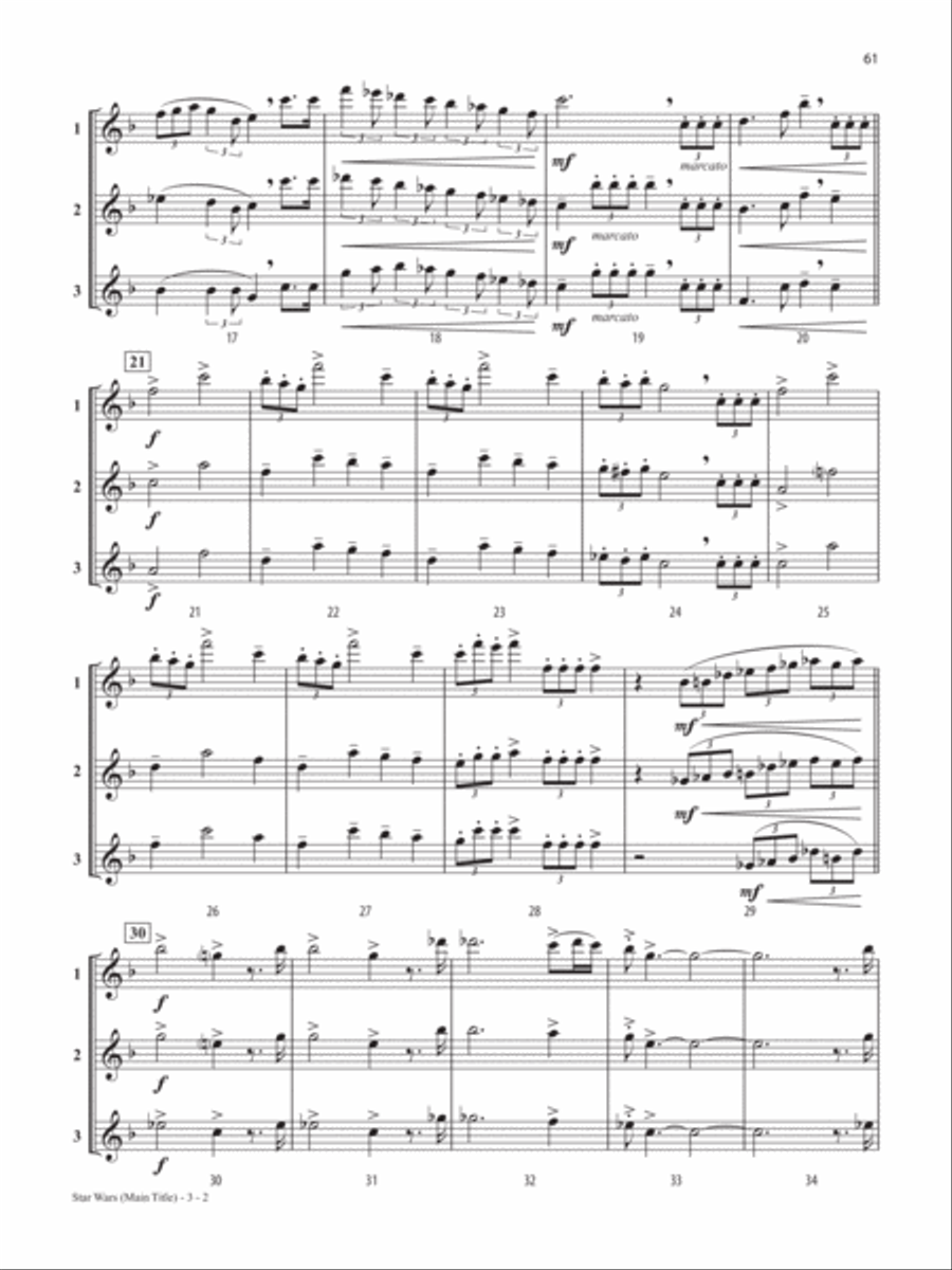 Solos, Duets & Trios for Winds -- Movie Favorites Small Ensemble scores gallery preview page 6