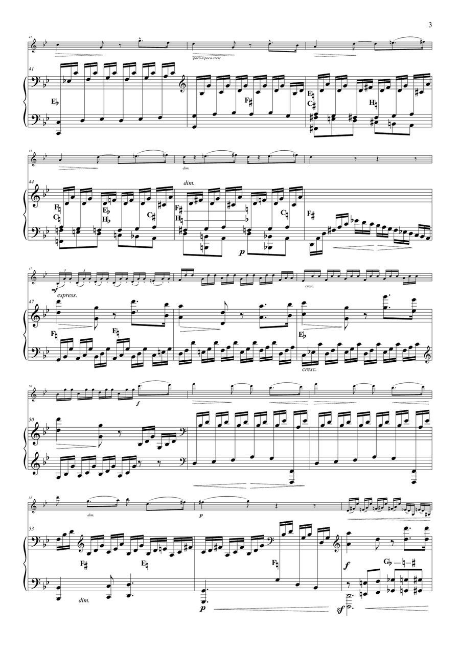 Romance - for violin & harp String Duet scores gallery preview page 4
