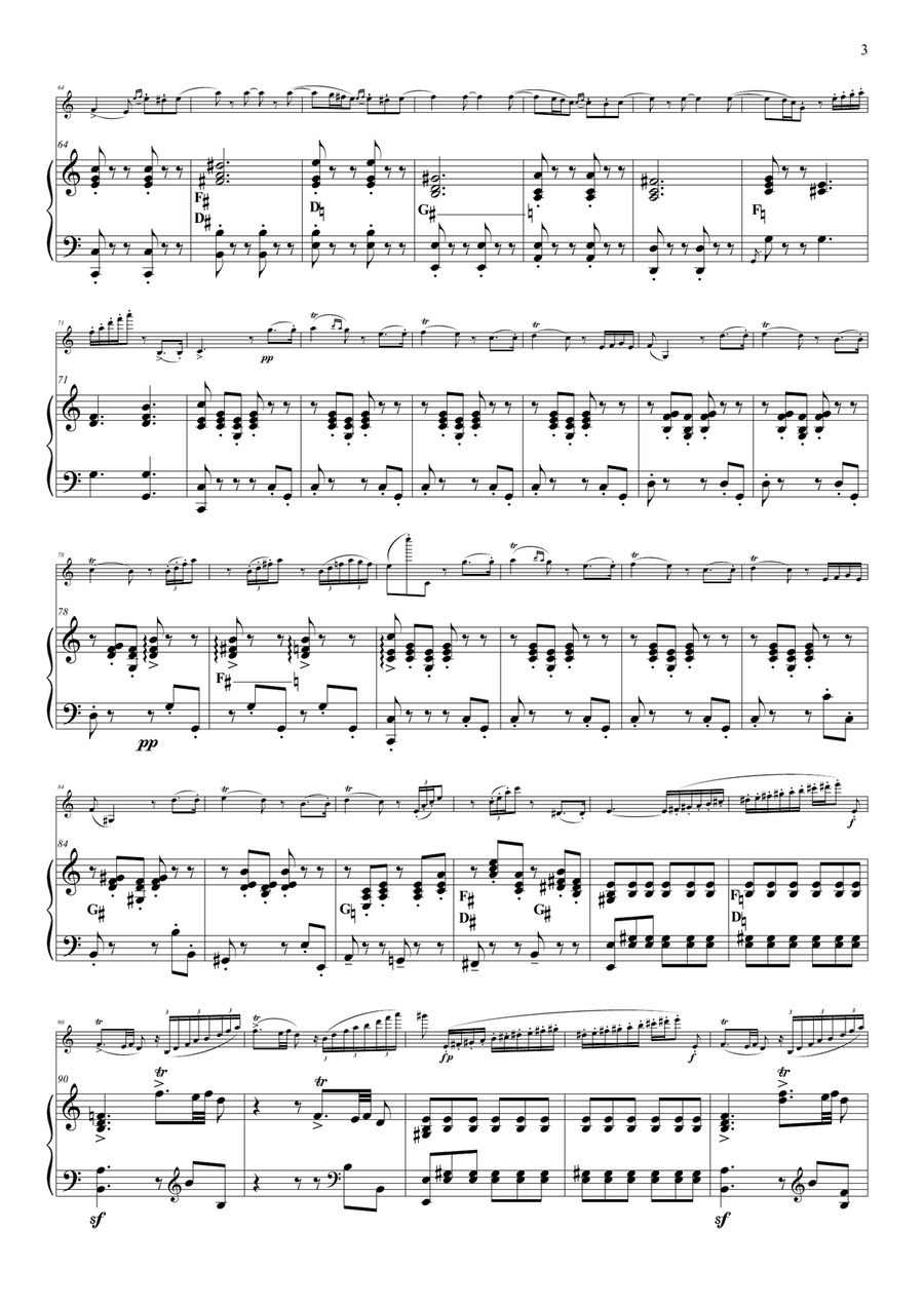 Introduction et Rondo Capriccioso - for violin & harp String Duet scores gallery preview page 4