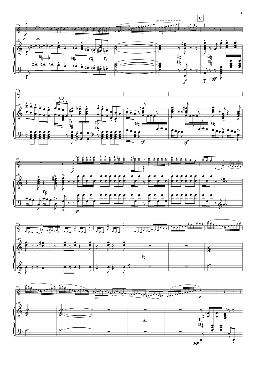 Introduction et Rondo Capriccioso - for violin & harp String Duet scores gallery preview page 6