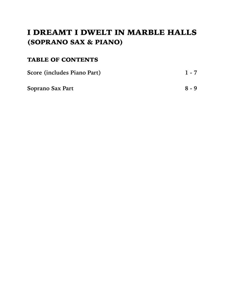 Marble Halls (Soprano Sax and Piano) Soprano Saxophone scores gallery preview page 4
