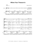 Where Your Treasure Is (SATB) mini preview