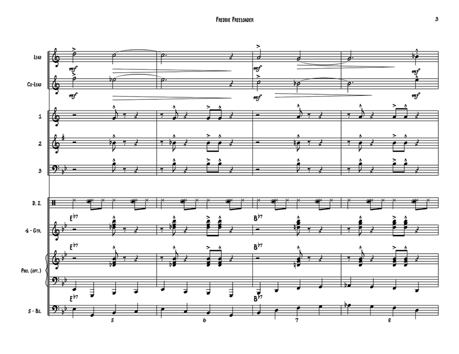 Freddie Freeloader Small Ensemble scores gallery preview page 3
