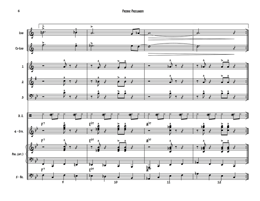 Freddie Freeloader Small Ensemble scores gallery preview page 4