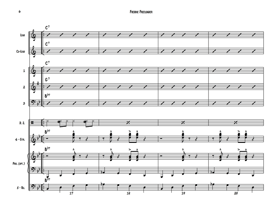 Freddie Freeloader Small Ensemble scores gallery preview page 6