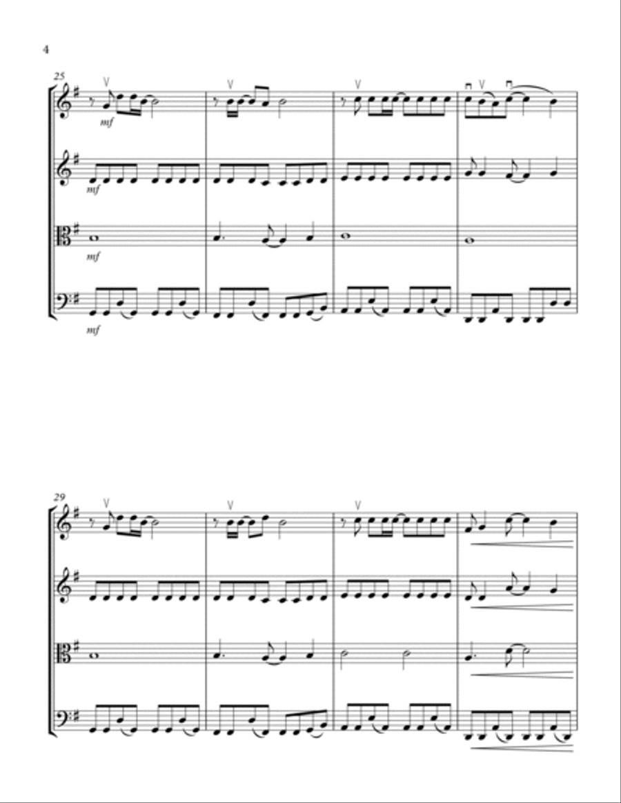 Somewhere Only We Know String Quartet scores gallery preview page 4