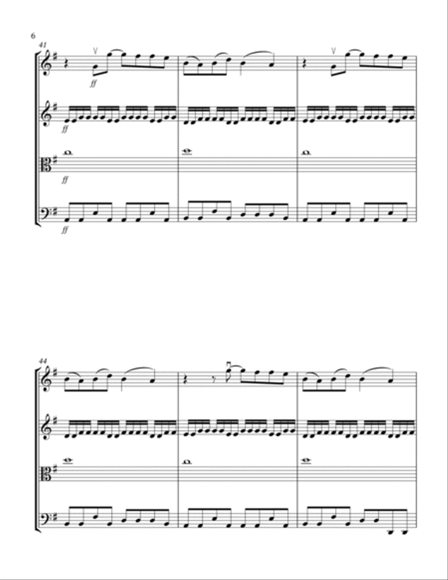 Somewhere Only We Know String Quartet scores gallery preview page 6