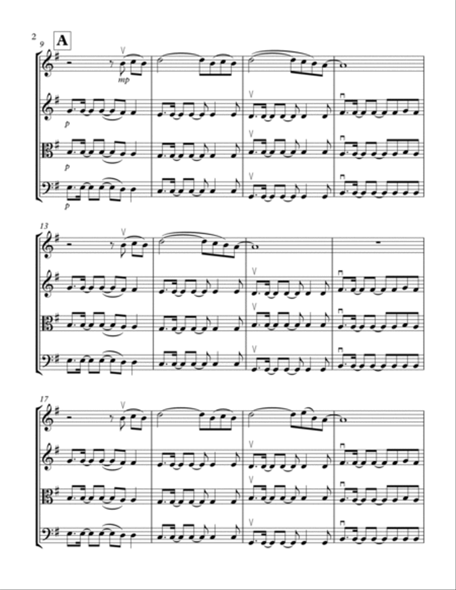 A Sky Full Of Stars String Quartet scores gallery preview page 2