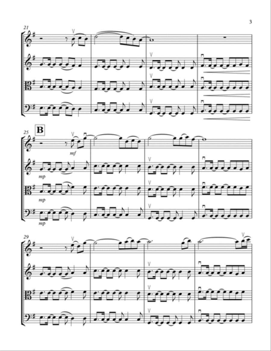 A Sky Full Of Stars String Quartet scores gallery preview page 3